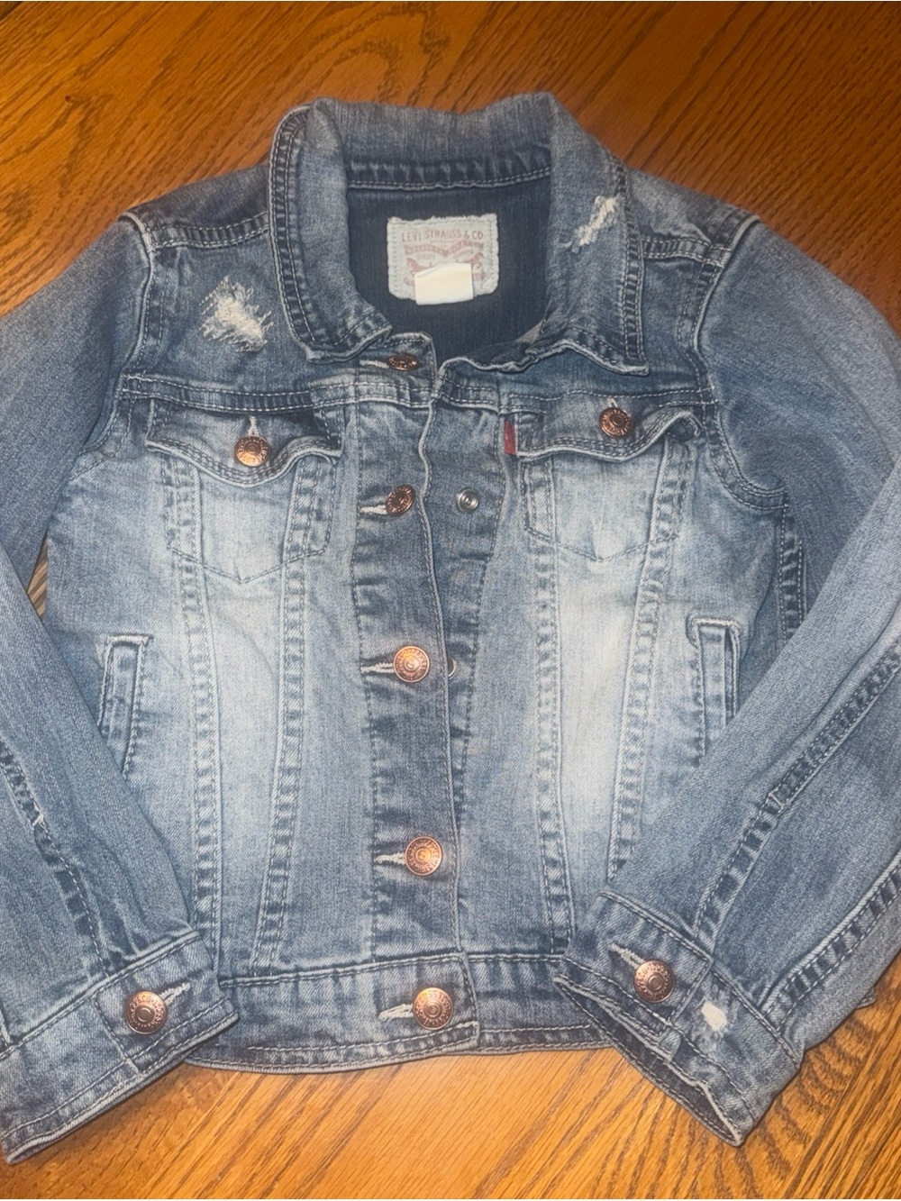 Levi's Kids Distressed Light Blue Denim Jacket